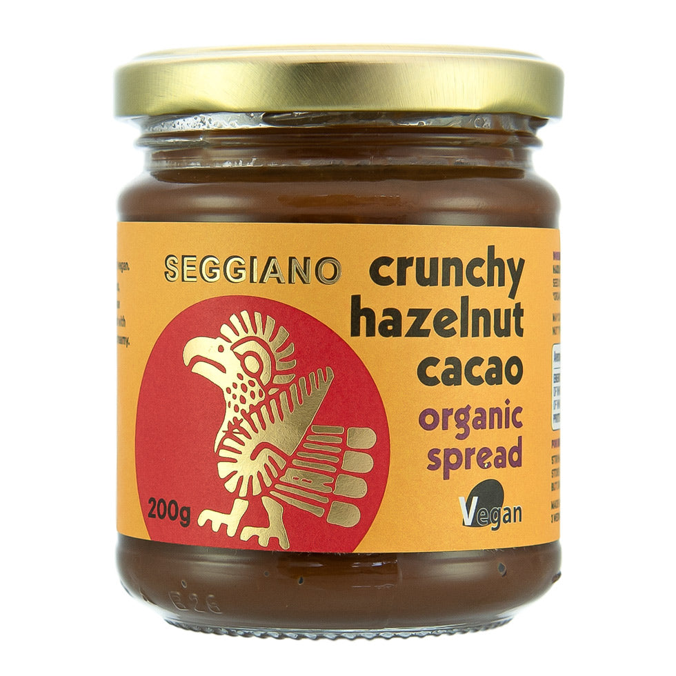 Seggiano organic crunchy dark chocolate hazelnut spread